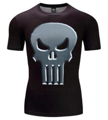 The Punisher 'Classic' Short Sleeve Compression Rashguard-RashGuardStore