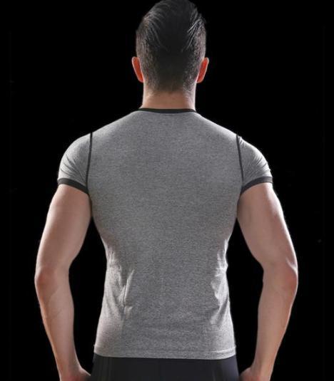 The Punisher 'Heathered' Grey Short Sleeve Compression Rashguard-RashGuardStore