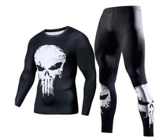 The Punisher Long Sleeve Compression Rash Guard Set-RashGuardStore