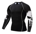 The Punisher 'Skull Sleeves' Long Sleeve Compression Rashguard-RashGuardStore