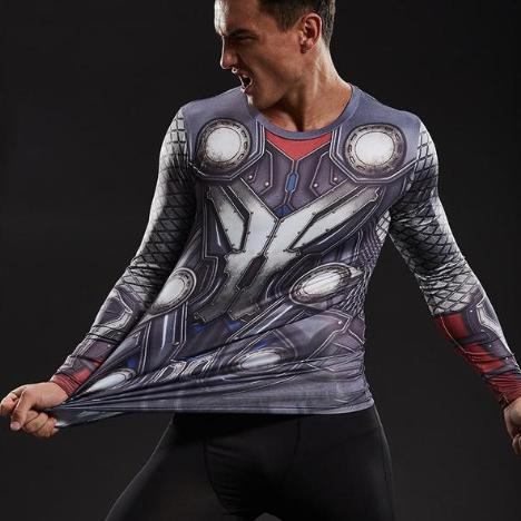 Thor 'Battle Armor' Long Sleeve Compression Rashguard-RashGuardStore
