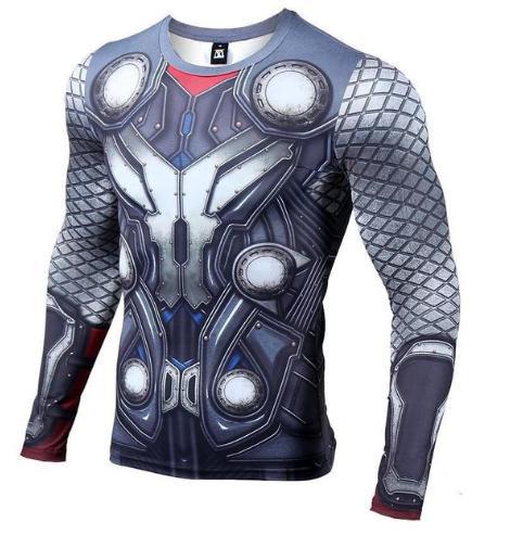 Thor 'Battle Armor' Long Sleeve Compression Rashguard-RashGuardStore