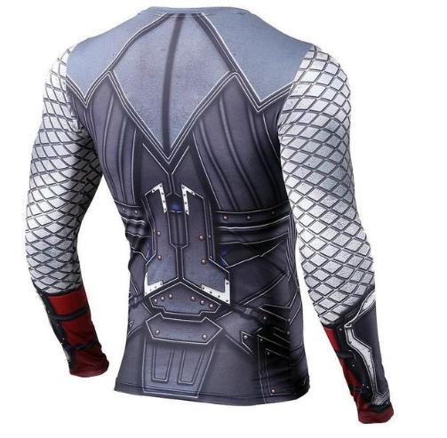 Thor 'Battle Armor' Long Sleeve Compression Rashguard-RashGuardStore
