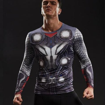 Thor 'Battle Armor' Long Sleeve Compression Rashguard-RashGuardStore