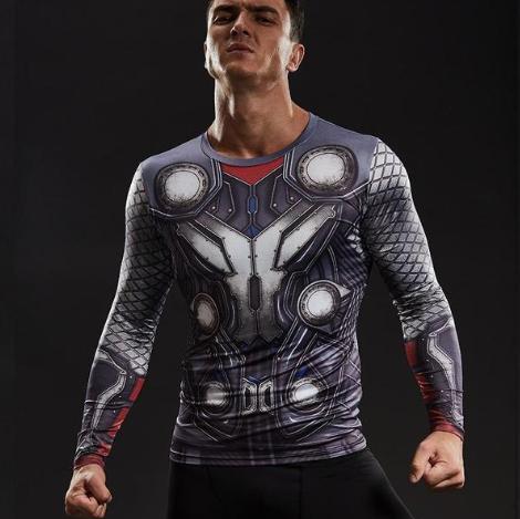 Thor 'Battle Armor' Long Sleeve Compression Rashguard-RashGuardStore