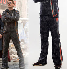 Tony Stark Iron Man Avengers Infinity War Camo Orange Hooded Thick Jacket-RashGuardStore