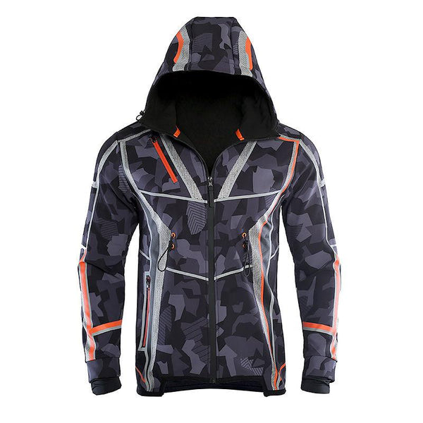 Tony Stark Iron Man Avengers Infinity War Camo Orange Hooded Thick Jacket-RashGuardStore