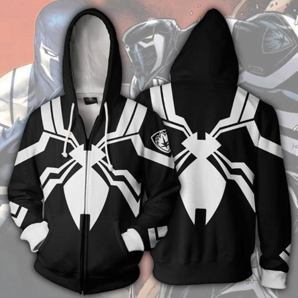 Venom 'Space Knight' Zip Up Hoodie-RashGuardStore