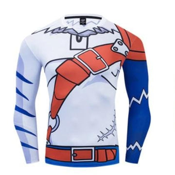 Weregarurumon Digimon Compression Premium Long Sleeve Rashguard