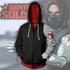 Winter Soldier 'Buck' Zip Up Hoodie-RashGuardStore