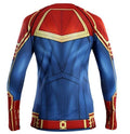 Women's Captain Marvel Carol Danvers Compression Long Sleeve Rashguard-RashGuardStore