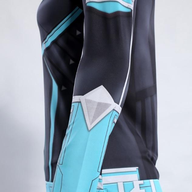 Women's Captain Marvel Carol Danvers 'Star Force' Kree Compression Long Sleeve Rashguard-RashGuardStore