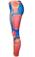 Women's Captain Marvel Compression Leggings-RashGuardStore