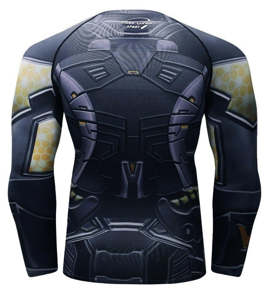 Yellow Jacket Antman Compression Long Sleeve Rash Guard-RashGuardStore