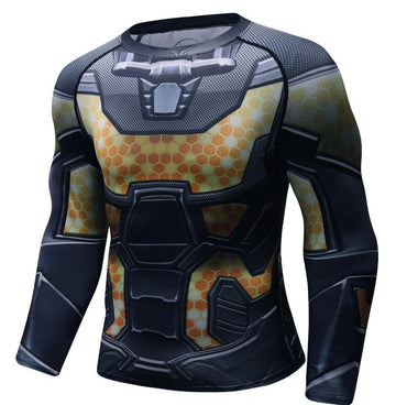 Yellow Jacket Antman Compression Long Sleeve Rash Guard-RashGuardStore