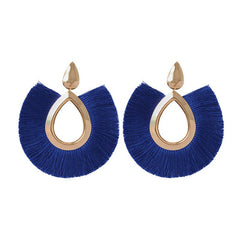 Tear Drop Fringe Tassel Earrings