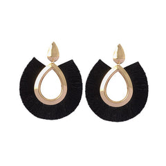 Tear Drop Fringe Tassel Earrings