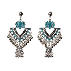 Egyptian Lotus Gypsy Bell Post Earrings