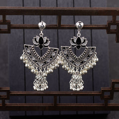 Egyptian Lotus Gypsy Bell Post Earrings