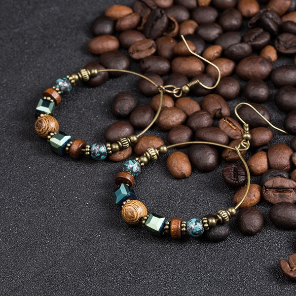 Barista and Coffee Charm Hoop Earrings