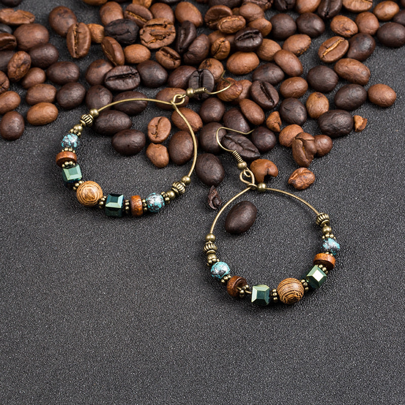 Barista and Coffee Charm Hoop Earrings