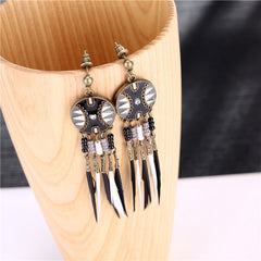 Black Feather Dream Catcher Drop Earrings ( Varied Styles )