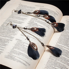 Black Feather Dream Catcher Drop Earrings ( Varied Styles )