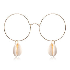 Women's Seashell Hoop Earrings
