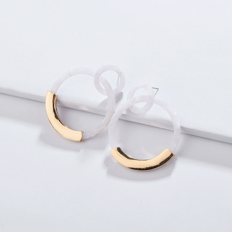 Candyshell Acrylic Round Dangle Earrings