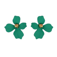 Bohemian Cotton Flower Petal Hoop Earrings