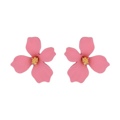 Bohemian Cotton Flower Petal Hoop Earrings