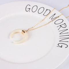 Ivory Crescent Moon Necklace