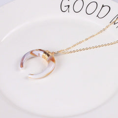 Ivory Crescent Moon Necklace