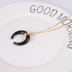 Ivory Crescent Moon Necklace