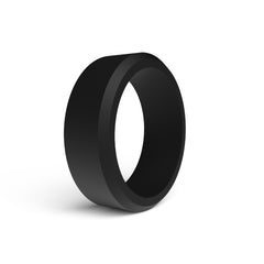 Men's Classic 8mm Dome Beveled Edge Silicone Ring
