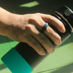 Men's 8mm Greek Groove Pattern Silicone Ring