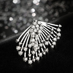 Sparkling Starburst Crystal Jacket Earrings