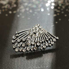 Sparkling Starburst Crystal Jacket Earrings