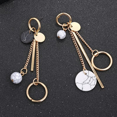 Pearl Tassel Earrings With Round Charms