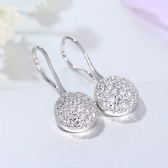 CZ Charm Drop Rose Gold Plated Earrings