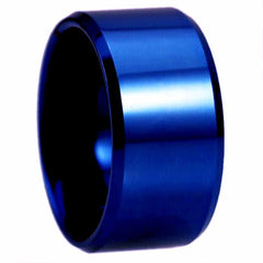 Men's 12mm Blue Tungsten Carbide Ring
