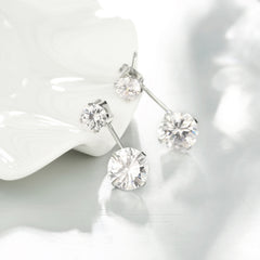 Women's CZ 'Forever' Austrian Crystal Drop Earrings