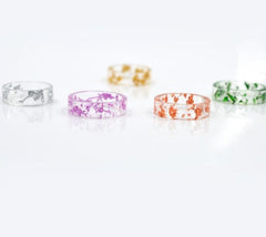 Women's 6mm 'Floral Suspension' Acetate Acrylic Ring
