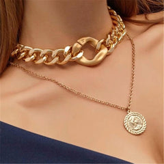 Women's Exaggerated Vintage Heavy Metal Choker Necklace