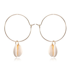 Women's Seashell Hoop Earrings