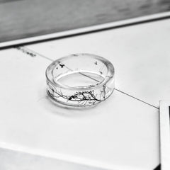 Women's 6.5mm 'Monochromatic Life' Acetate Acrylic Ring