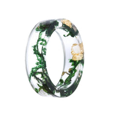 Women's 6mm 'Nature's Branches' Clear Acetate Acrylic Ring