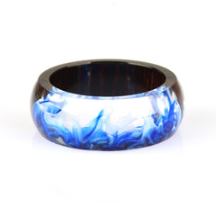 Women's 8mm 'Wood and Lava' Acetate Acrylic Ring