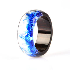 Women's 8mm 'Wood and Lava' Acetate Acrylic Ring