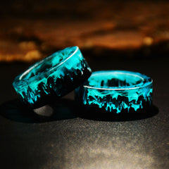 Women's 10mm 'Melting Landscape' Acetate Acrylic Ring